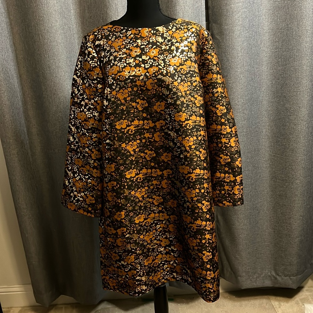Dress black gold and orange
